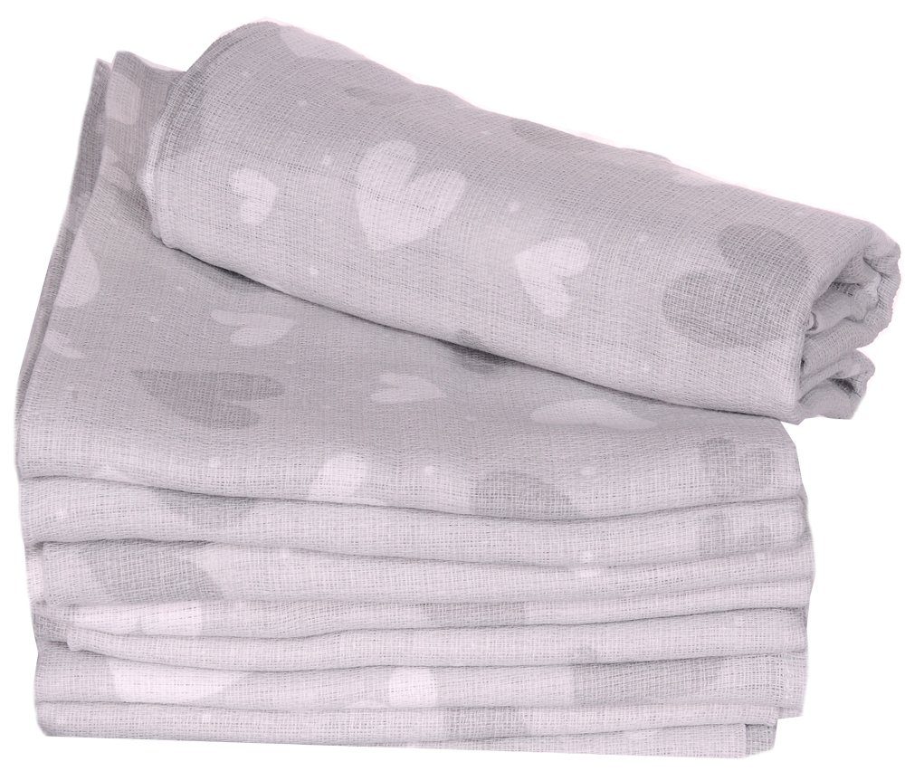 Spucktuch 10 Stück Tücher für Baby Babywindeln Spucktuch Stoffwindeln in grau