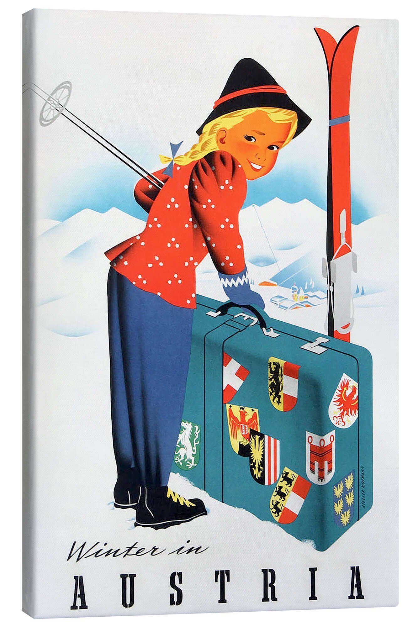 Leinwandbild Vintage Ski Collection