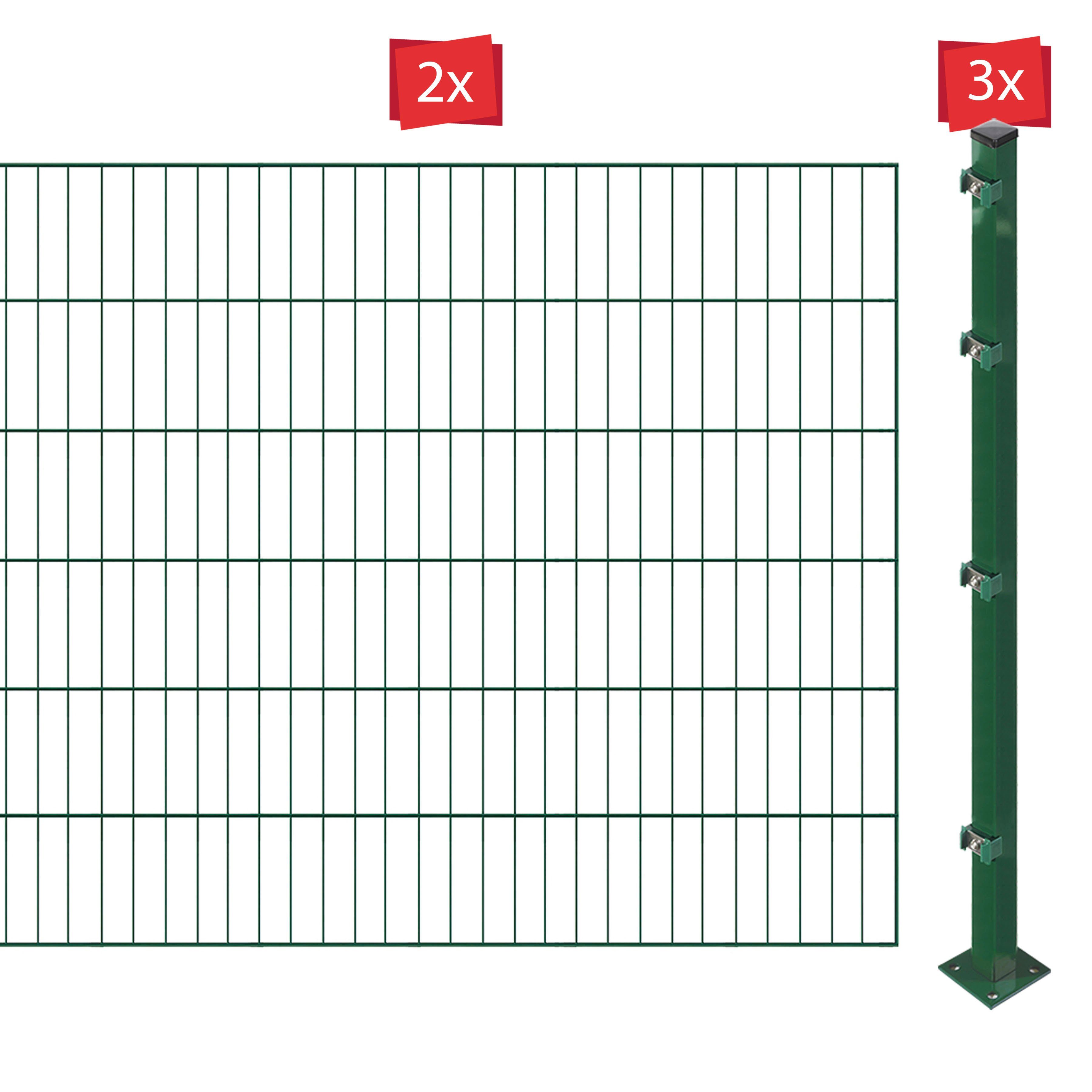 Arvotec Einstabmattenzaun, (Set), 4 m Gesamtlänge, 120 cm Höhe, inkl