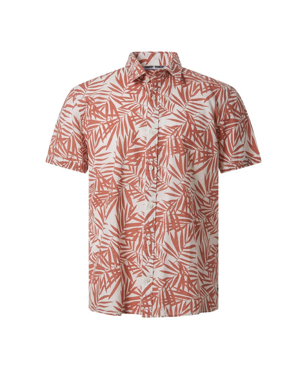 Pioneer Authentic Jeans Kurzarmhemd mit All-Over Print