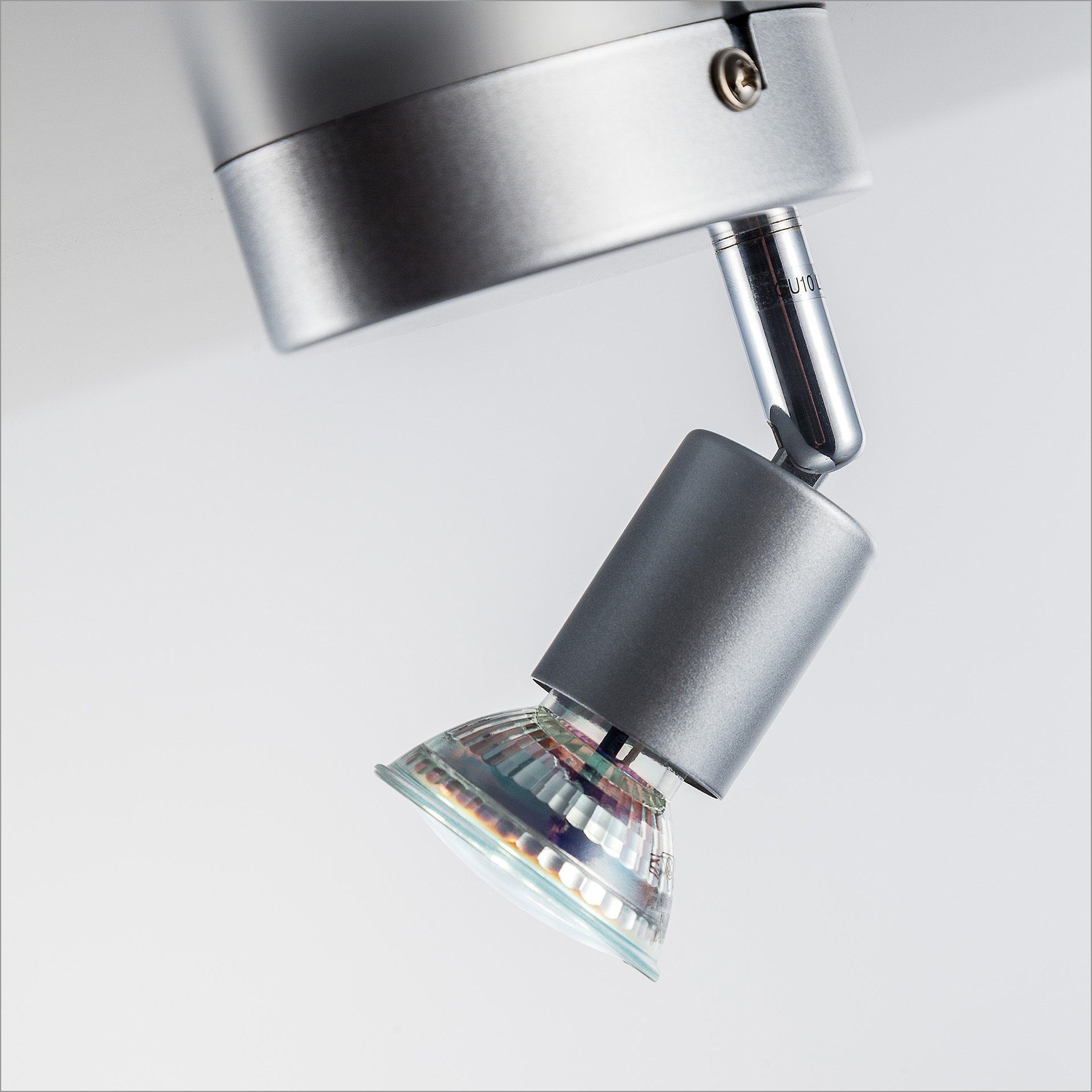 B.K.Licht Metall Decken-Spot LED Deckenlampe LED Wohnzimmer GU10 Warmweiß, Leuchte wechselbar, schwenkbar Deckenleuchte, LED