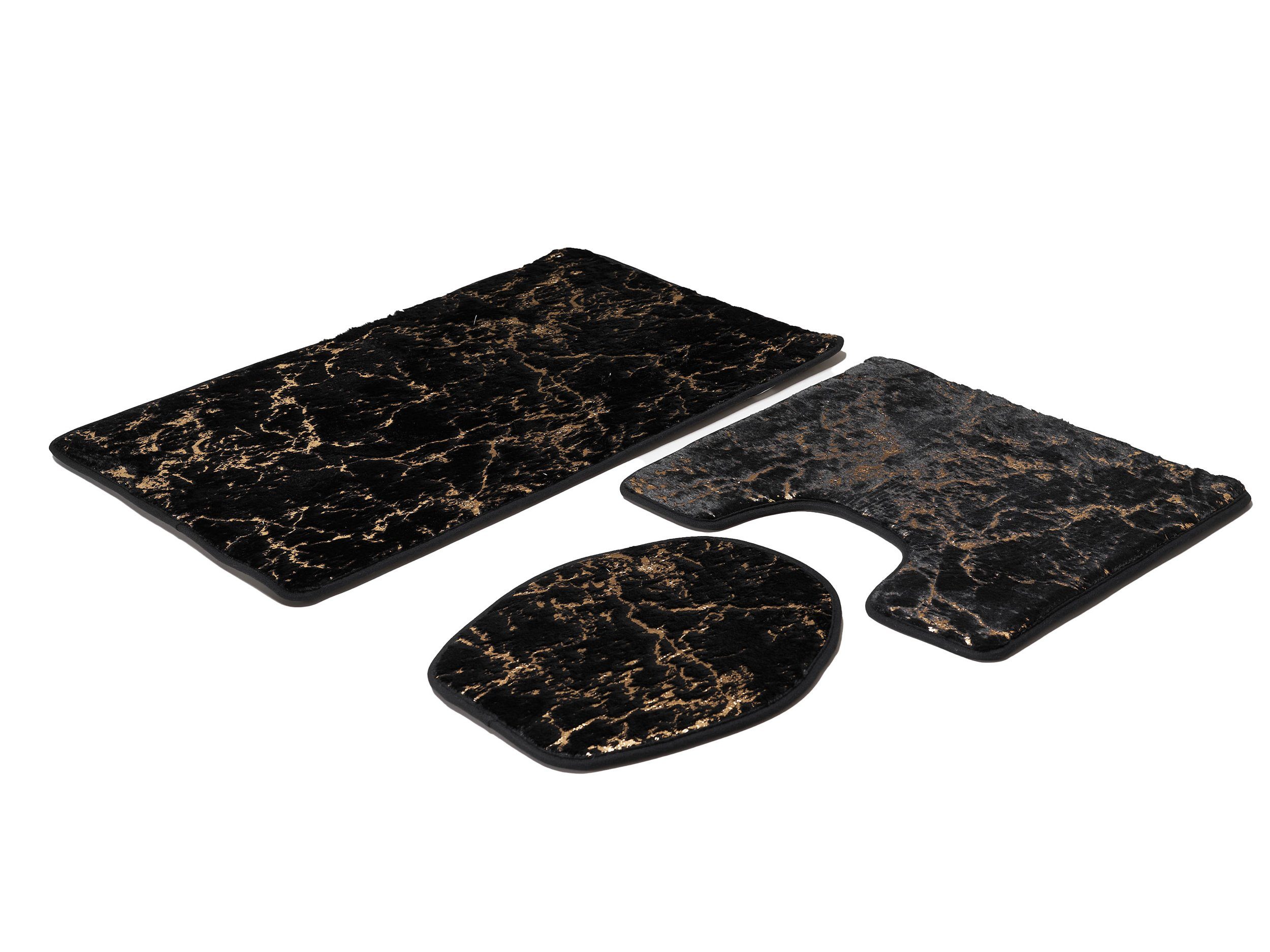 ZELLERFELD Badematte Marmour 3-teilig Bad Matte günstig online kaufen