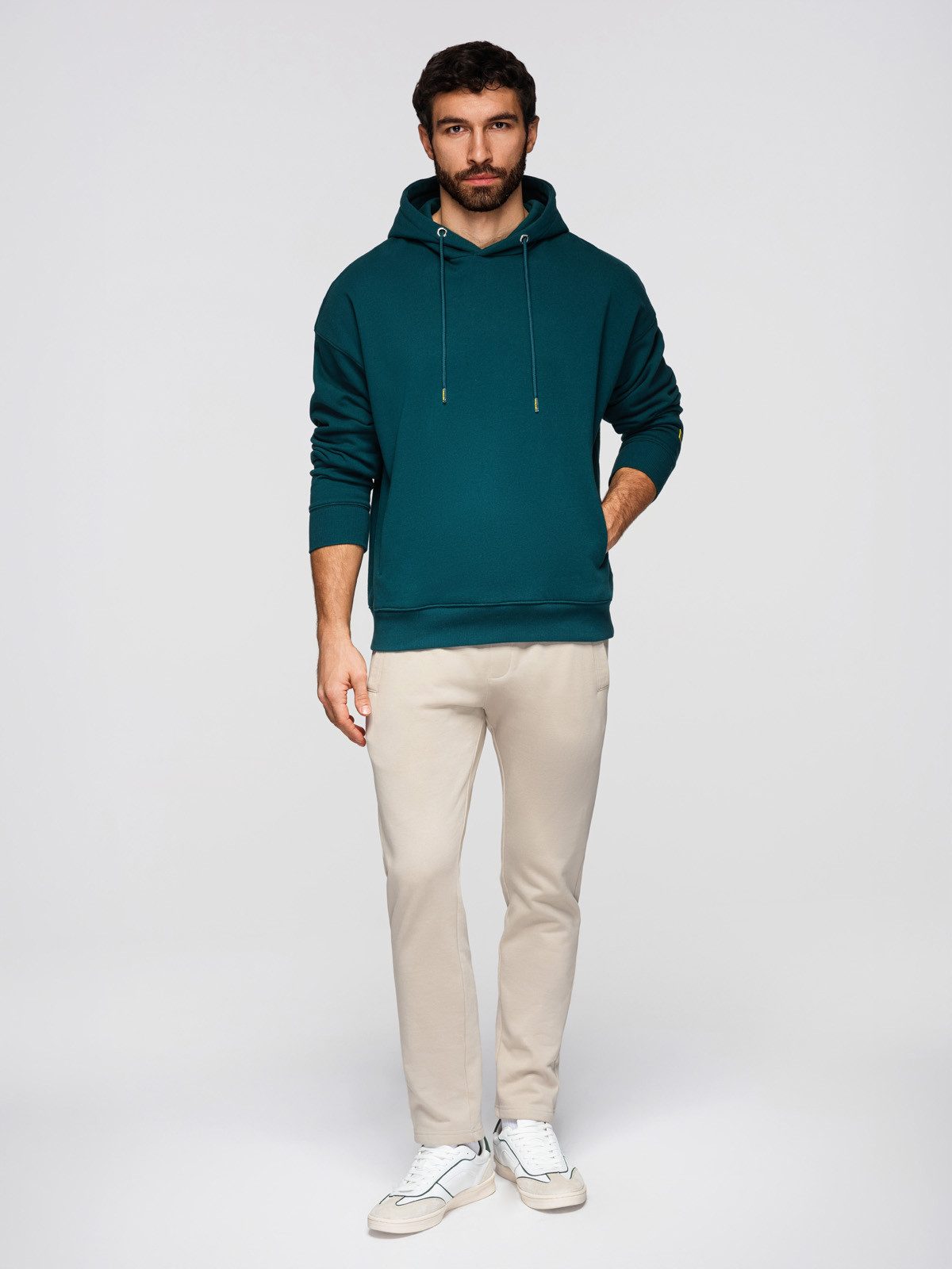 Sweatpants Herren Jogginghose Slim Fit Baumwolle Basic Hellgrau L