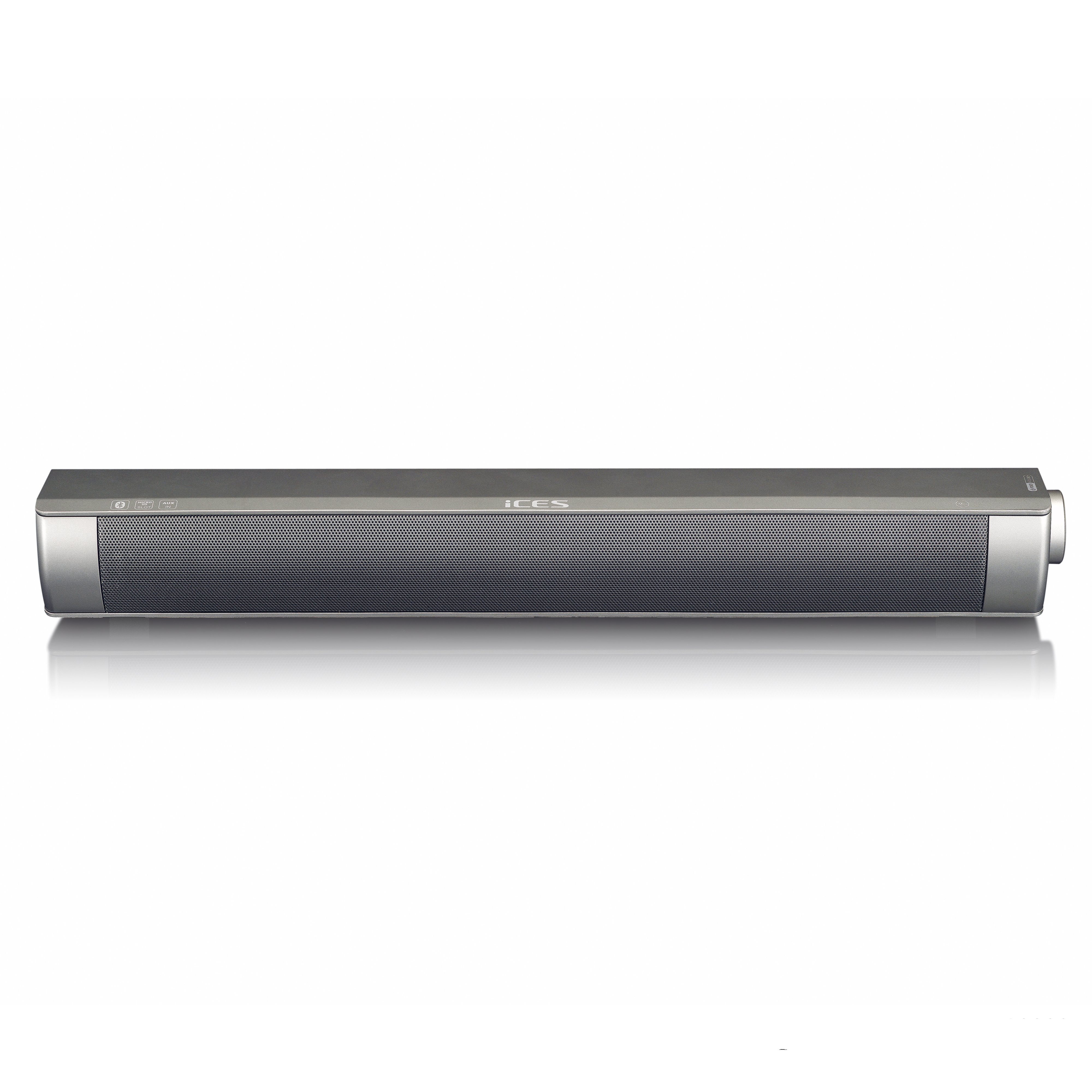 Lenco ISB-020 Soundbar 2.0 (Bluetooth, 10 W, Kompakt mit 1800mAh Akku, LED-Anzeige, Bluetooth, AUX, Micro-SD-Slot)