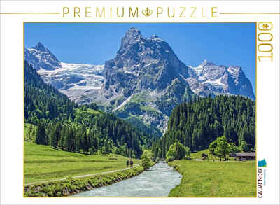 CALVENDO Puzzle CALVENDO Puzzle Rosenlauigletscher im Berner Oberland 1000 Teile Lege-Größe 64 x 48 cm Foto-Puzzle Bild von Sascha Ferrari, 1000 Puzzleteile