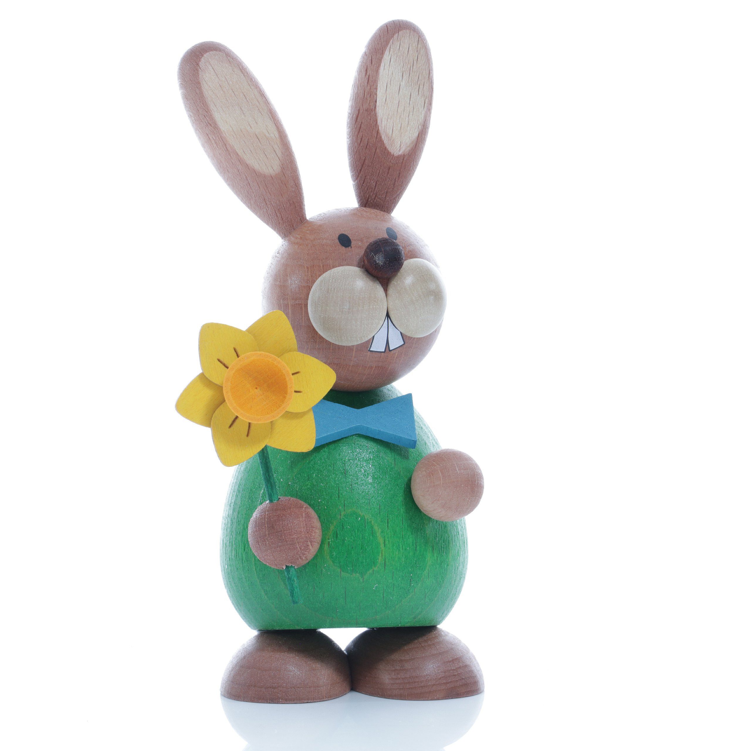 Ullrich Kunsthandwerk Osterhase Osterartikel Osterhase mit Narzisse HxB 12x5,5cm NEU