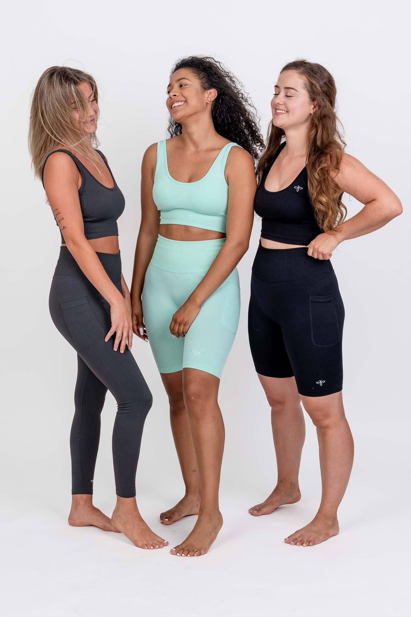ESMINA Seamless Leggings Performance ripped Handytaschen