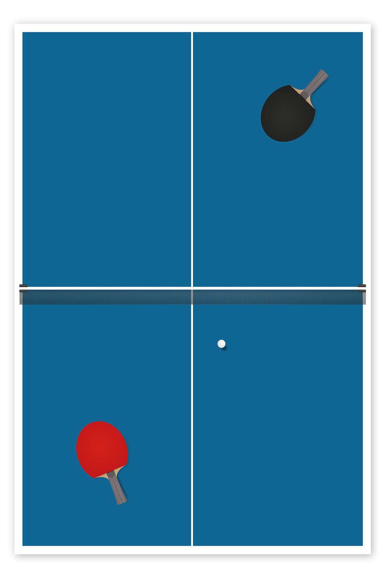 Posterlounge Poster Editors Choice, Tischtennis Match, Jungenzimmer Illustration