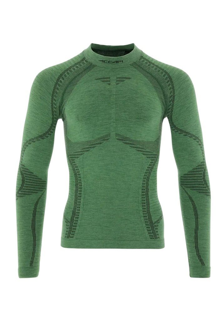Langarmshirt Ergowool Long Sleeve Shirt (Merinowolle, warm) Unterwäsche grün Herren