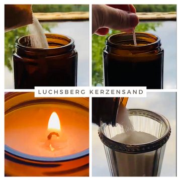 Luchsberg Stumpenkerze DIY Kerzensand, Wachskerze selber machen - mit 5x Kerzendocht