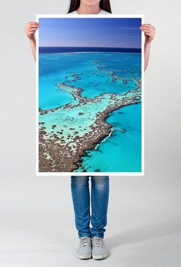 Sinus Art Poster 90x60cm Poster Das leuchtend blaue Great Barrier Reef Australien
