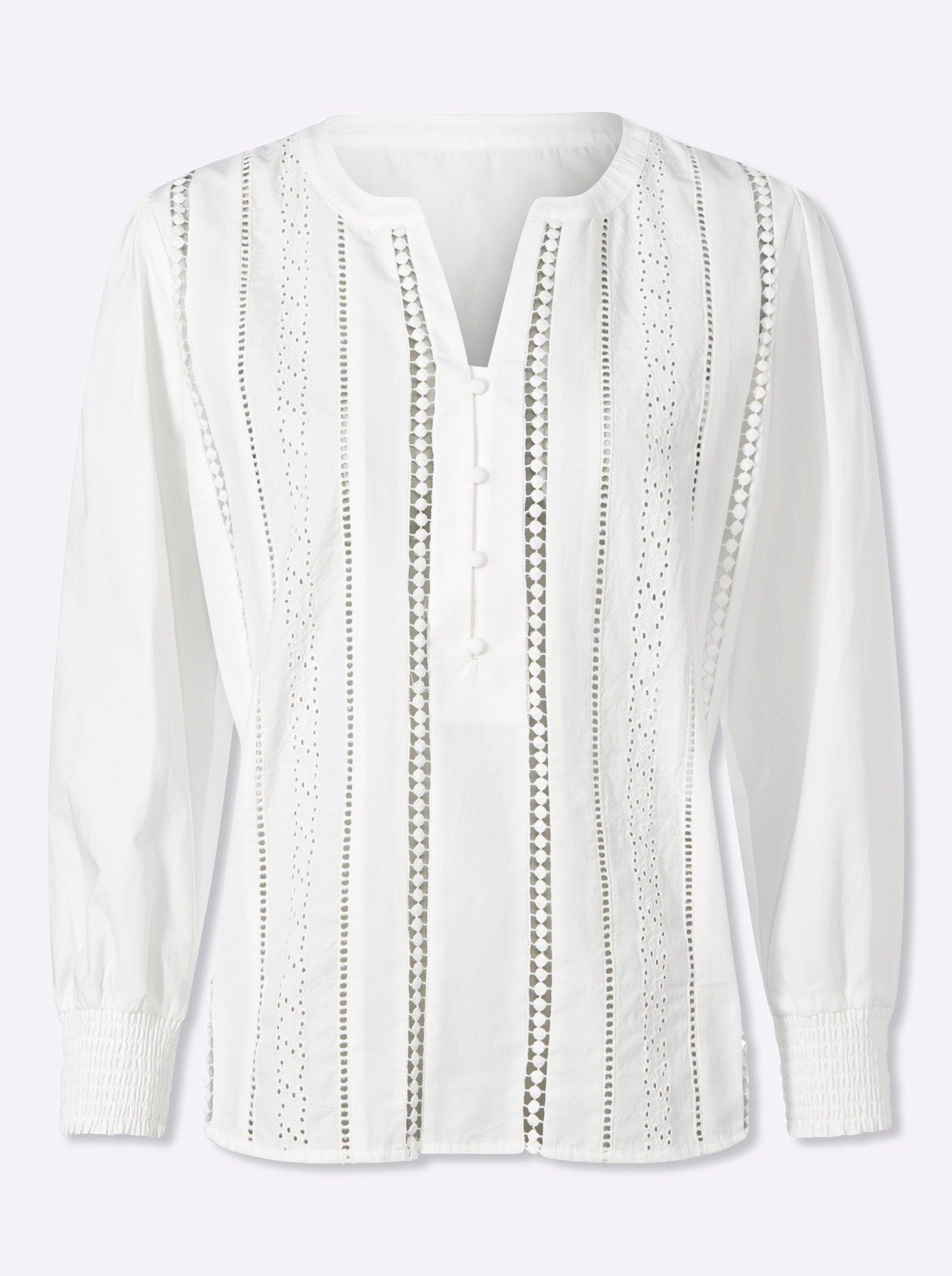 Witt Klassische Bluse Baumwoll-Bluse Langarm