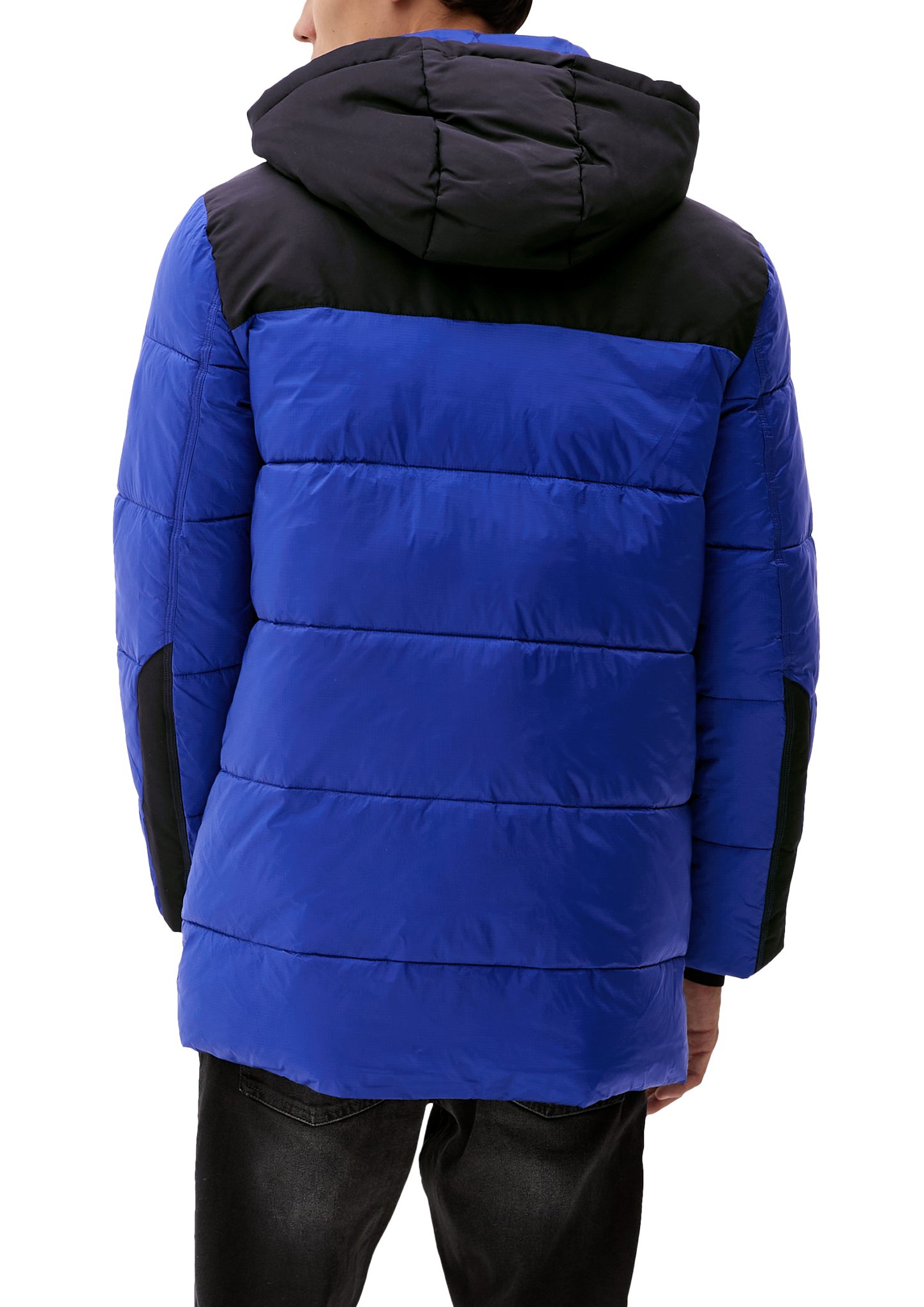 QS Langmantel Puffer-Jacke geschnittene Lang blue