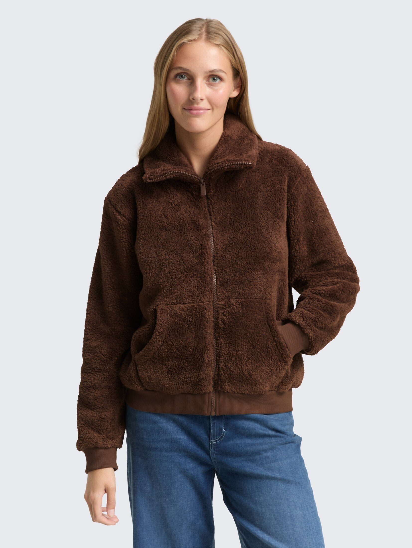 TOM TAILOR Denim Sweatjacke Strick & Толстовки Teddy Sweatjacke