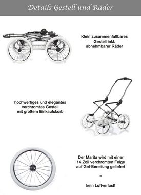 Roan Kombi-Kinderwagen Marita Classic 3 in 1 mit Sportsitz, Autositz und Zubehör in 4 Farben