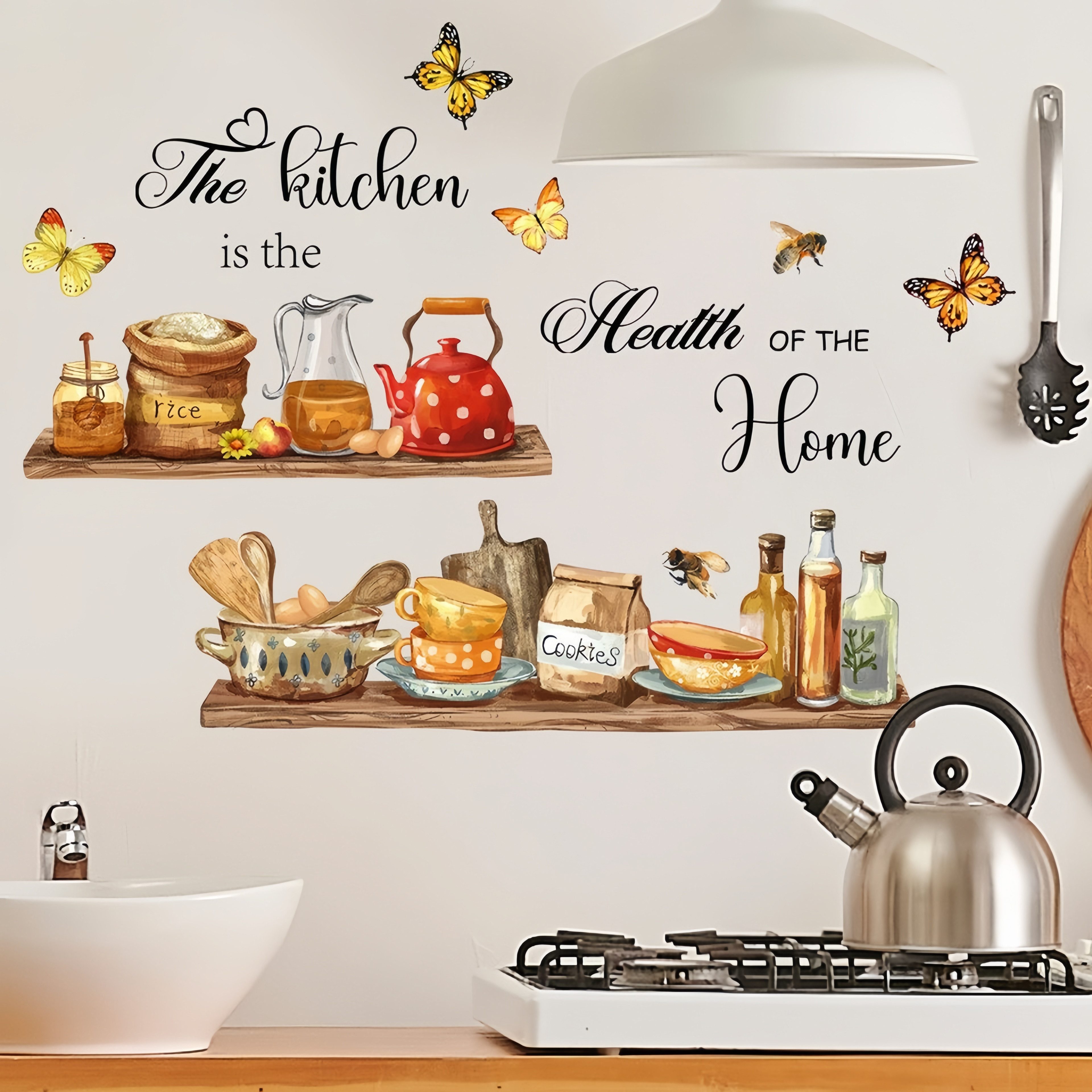 FOUORTUNATE-BEE Wandtattoo Küchen-Wandaufkleber – Selbstklebend & ablösbar, Dekorative Wandsticker für die Küche – Bild 3 von 5