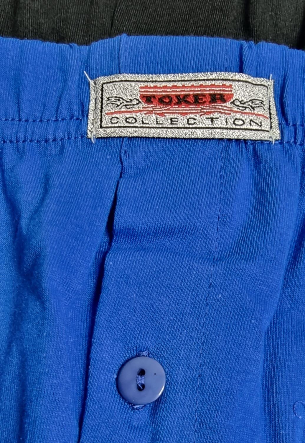 Toker Herren Collection® Pack) 3-er mit Logo (Spar 3er Packung, Boxershorts dem Taillengummi Schwarz/Grau/Royalblau auf Baumwolle Pack Boxershort