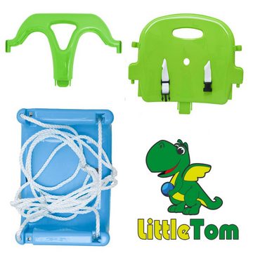 LittleTom Babyschaukel 3-in-1 Kinderschaukel für Baby und Kleinkind, 40x43x33cm grün-blau