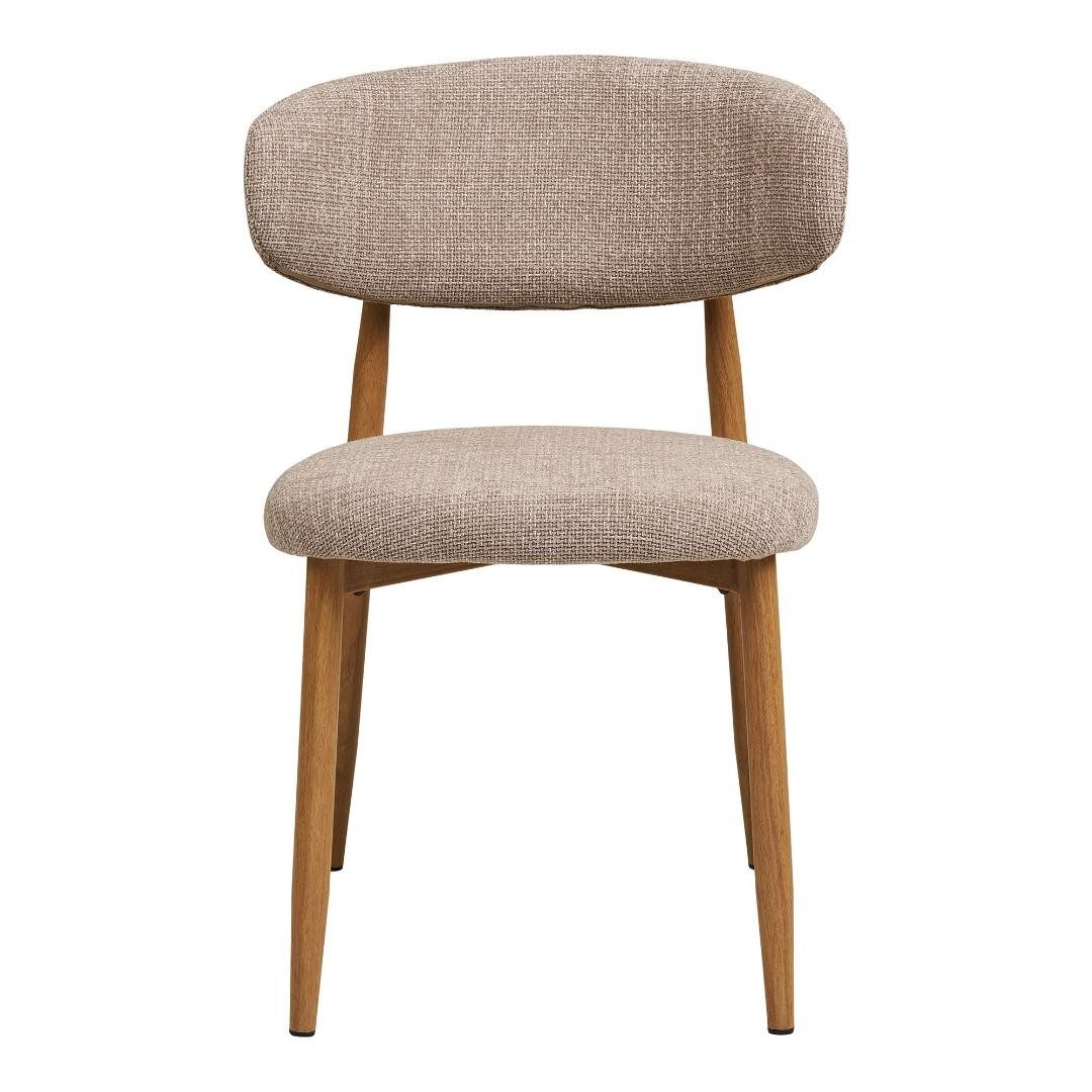 ebuy24 Esszimmerstuhl 2er Set Riva Esszimmerstuhl Eiche-Dekor, Stoff san