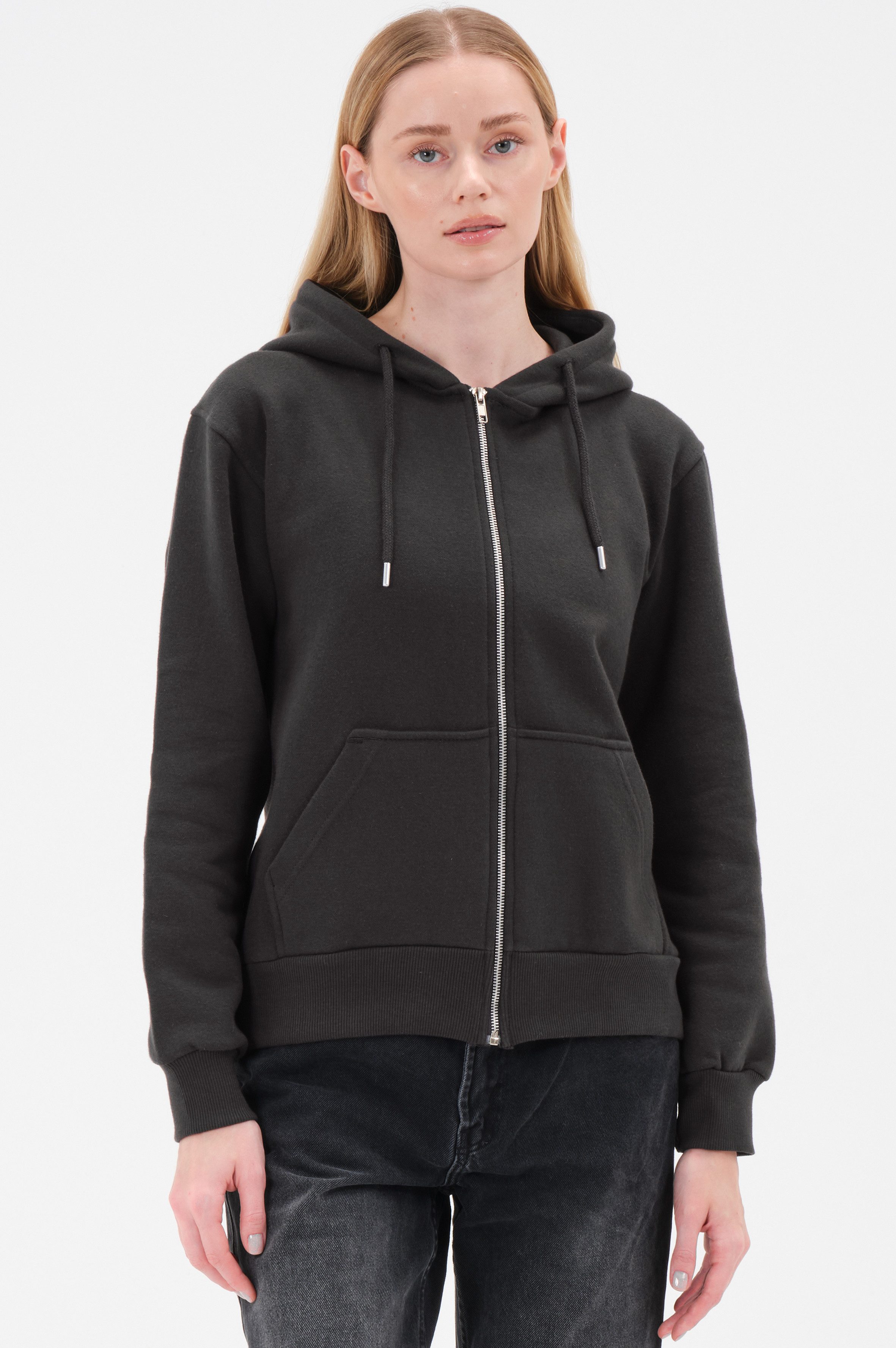 Smith & Solo Kapuzenpullover Damen - Sweatshirt mit Reißverschluss Zipper Hoodie Kapuzensweatjacke