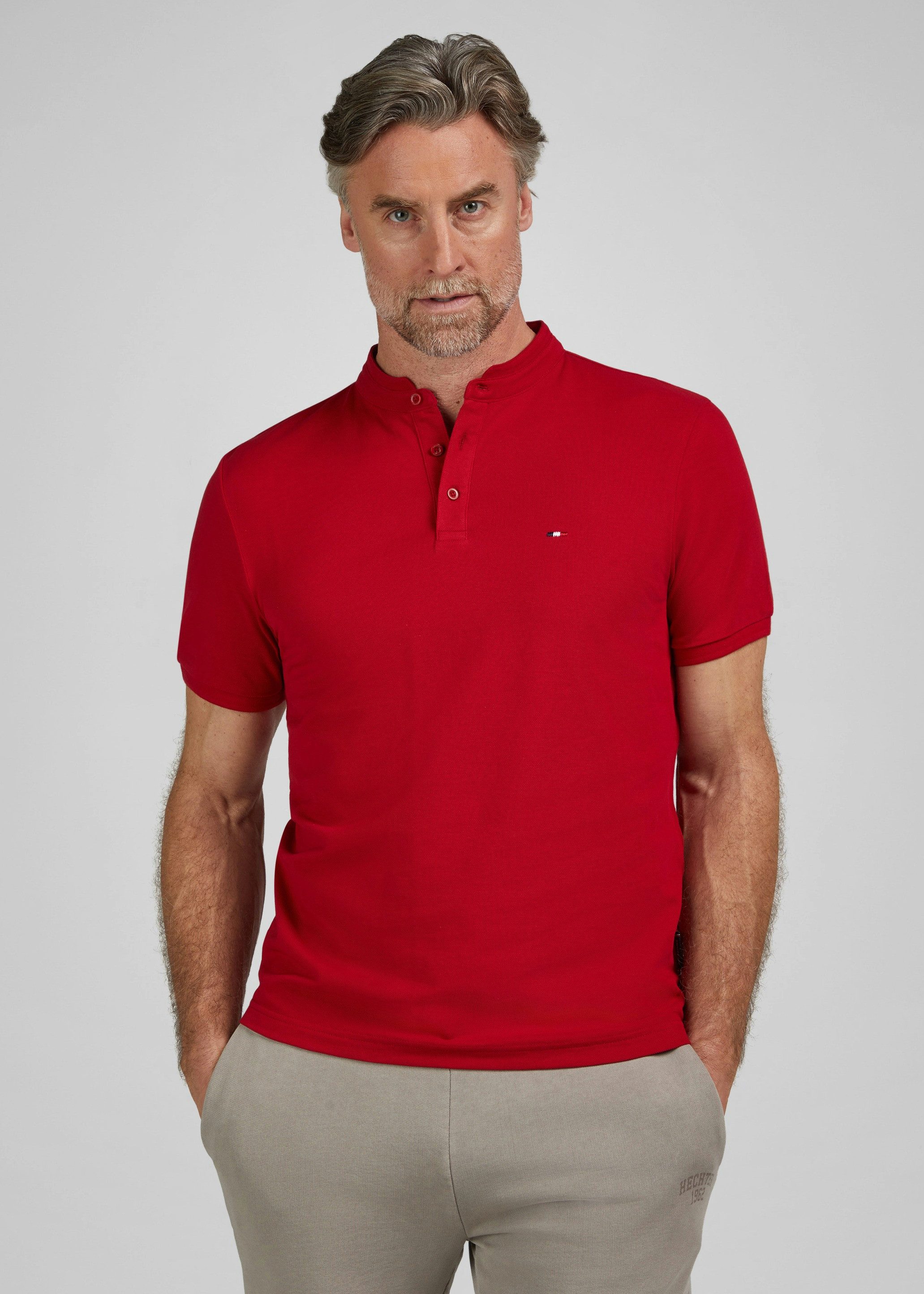 HECHTER PARIS Poloshirt (1-tlg) mit modernem Stehkragen