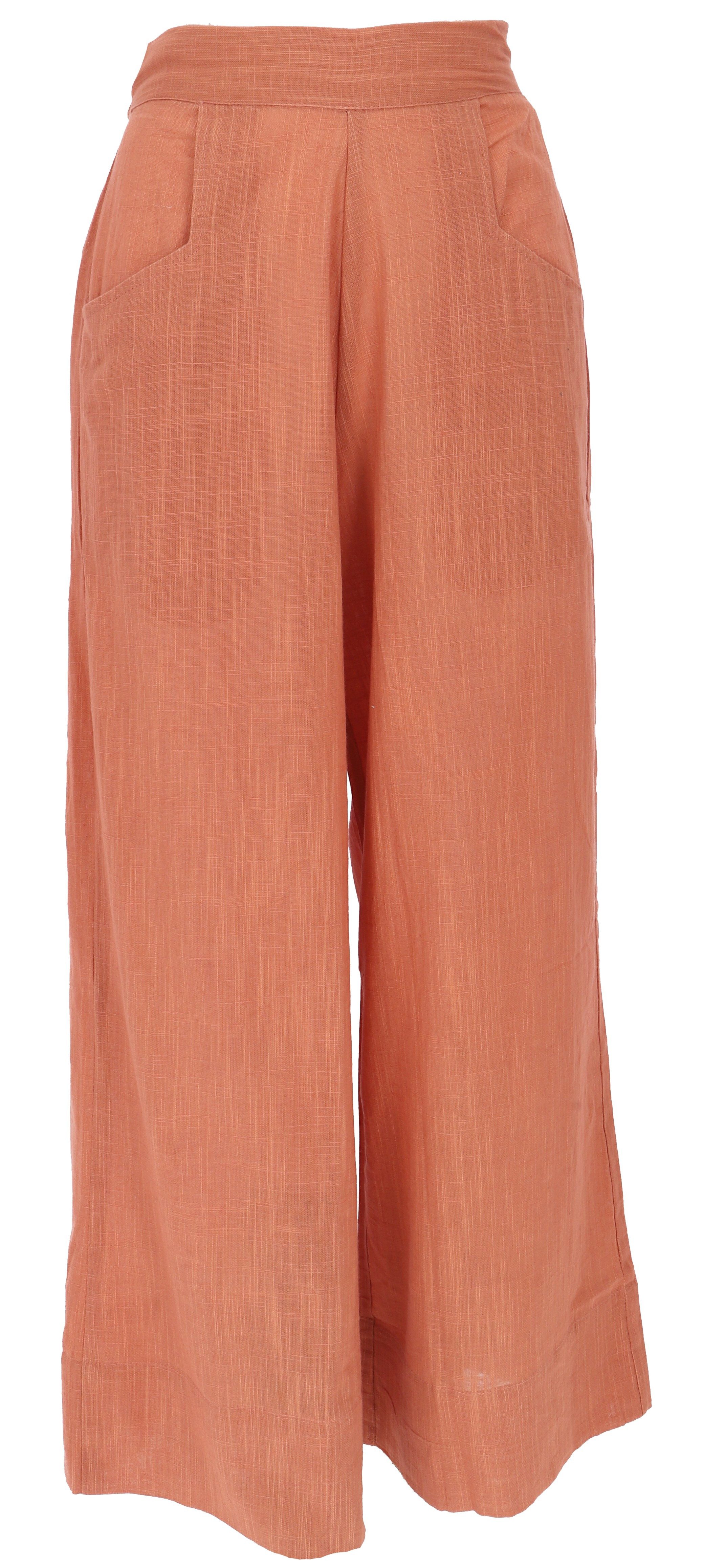 Guru-Shop Relaxhose Boho Baumwollhose mit hohem Bund, bequeme.. Boho, alternative Bekleidung