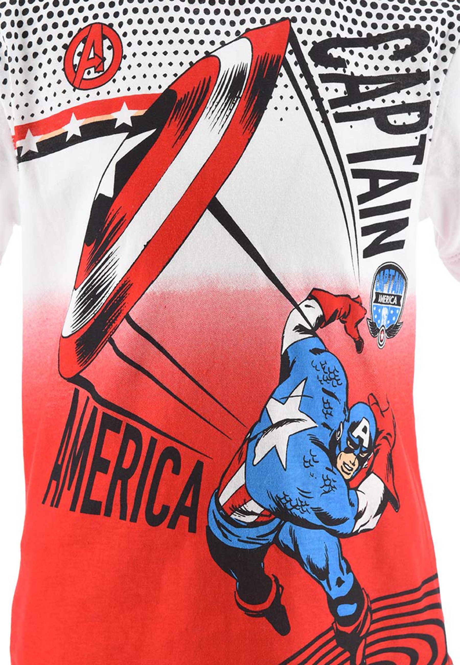 The AVENGERS T-Shirt & Shorts Marvel Captain America T-Shirt und kurze Hose Sommer-Set (2-tlg)