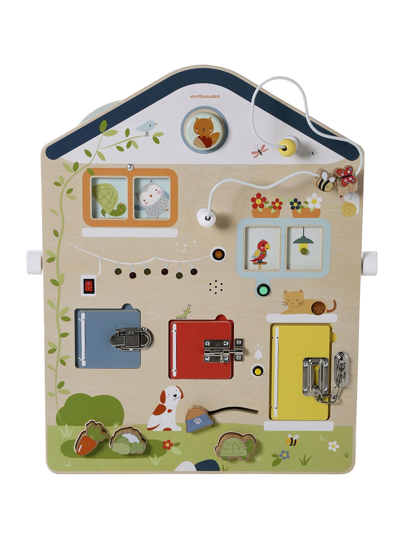 vertbaudet Lernspielzeug Activity-Tafel mit Sound- und Lichteffekten, Set, Mehrteilig