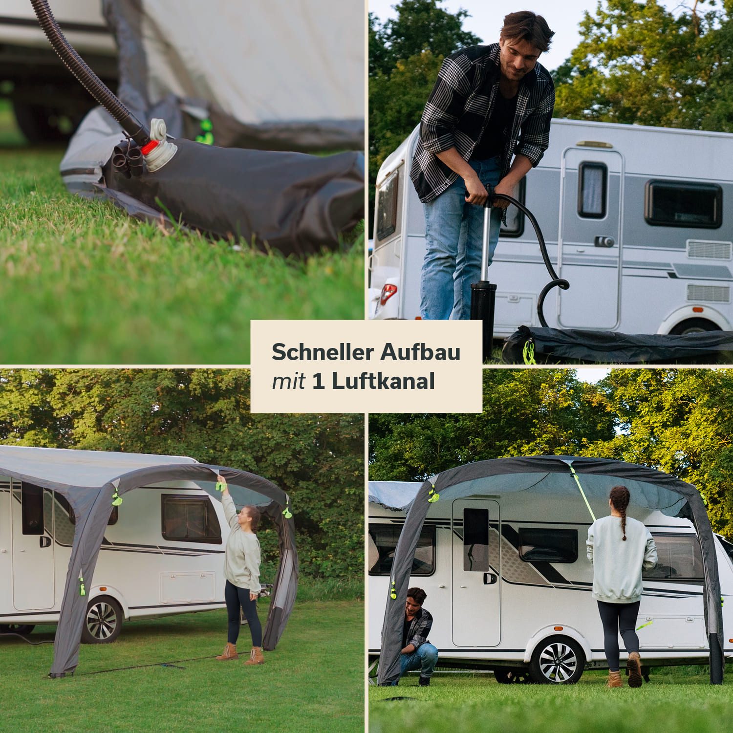 Skandika Vorzelt Vika Air Caravan 400, UV 50+, 3000 mm Wassersäule