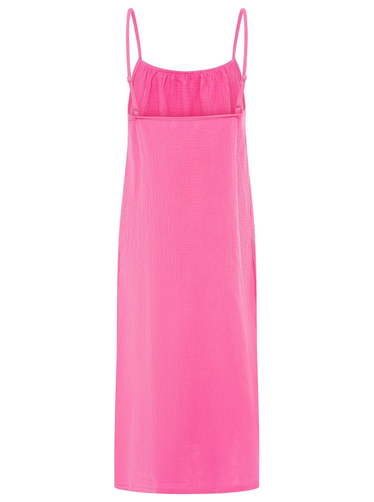 Zwillingsherz Trägerkleid Baumwoll Maxi Musselin "Uni" – Bild 2 von 3