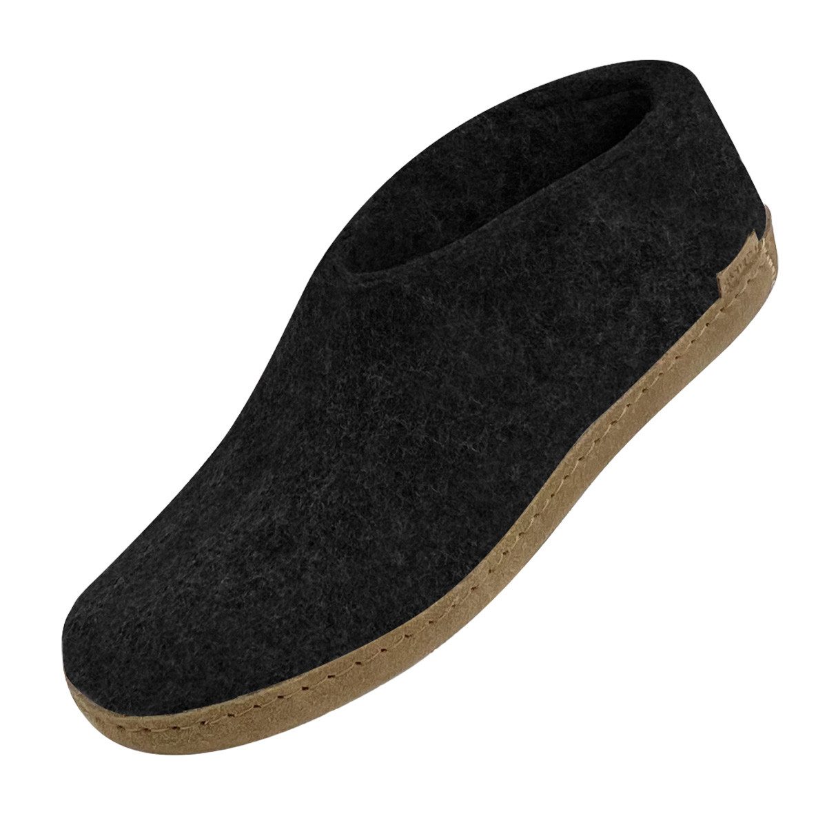 glerups dk Ledersohle Hausschuh (1-tlg) Hausschuh - Aus 100% reiner Naturwolle, Schützt vor Geruch