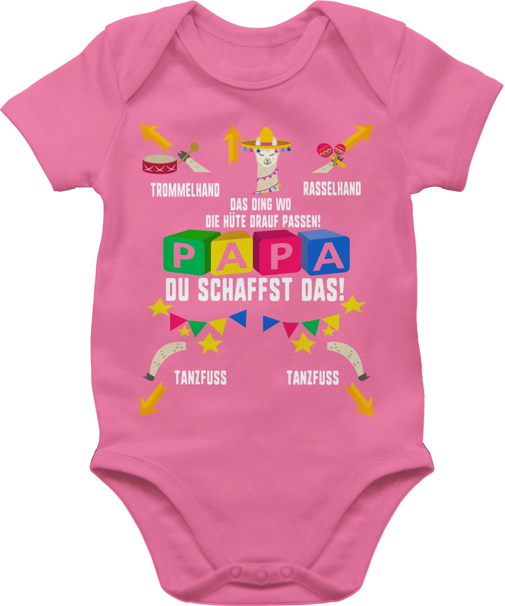 Shirtracer Shirtbody Papa du schaffst das Lama Strampler Baby Mädchen & Junge 2 Pink | Shirtbodies