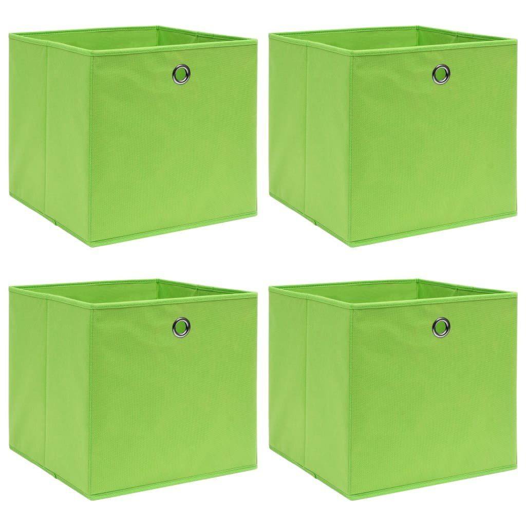 vidaXL Aufbewahrungsbox Aufbewahrungsboxen 4 Stk. Grün 32x32x32 cm Stoff (4 St)