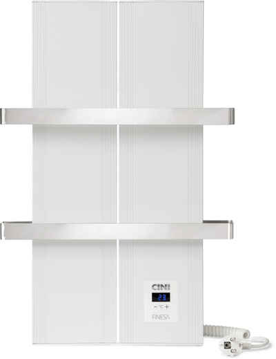 Finesa Elektrischer Badheizkörper mit Smarte Thermostat, Wärmeabgabe 400-1200W, 5 Jahre GARANTIE