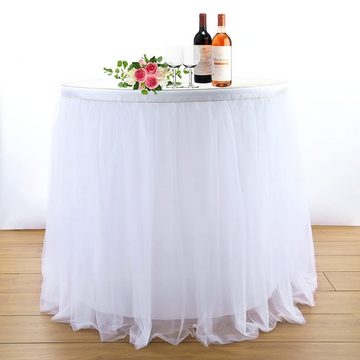 GelldG Tischdecke Tischröcke für Babyparty, Tischdekoration, Taufe, Hochzeitstische