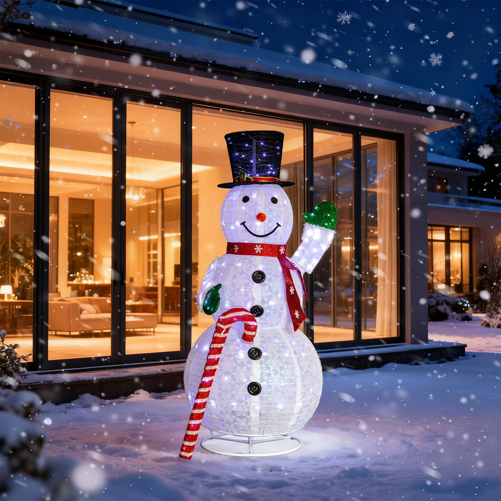 LALAHO Schneemann LED-Schneemann Weihnachten deko, 170cm mit 240 LEDs Weihn günstig online kaufen