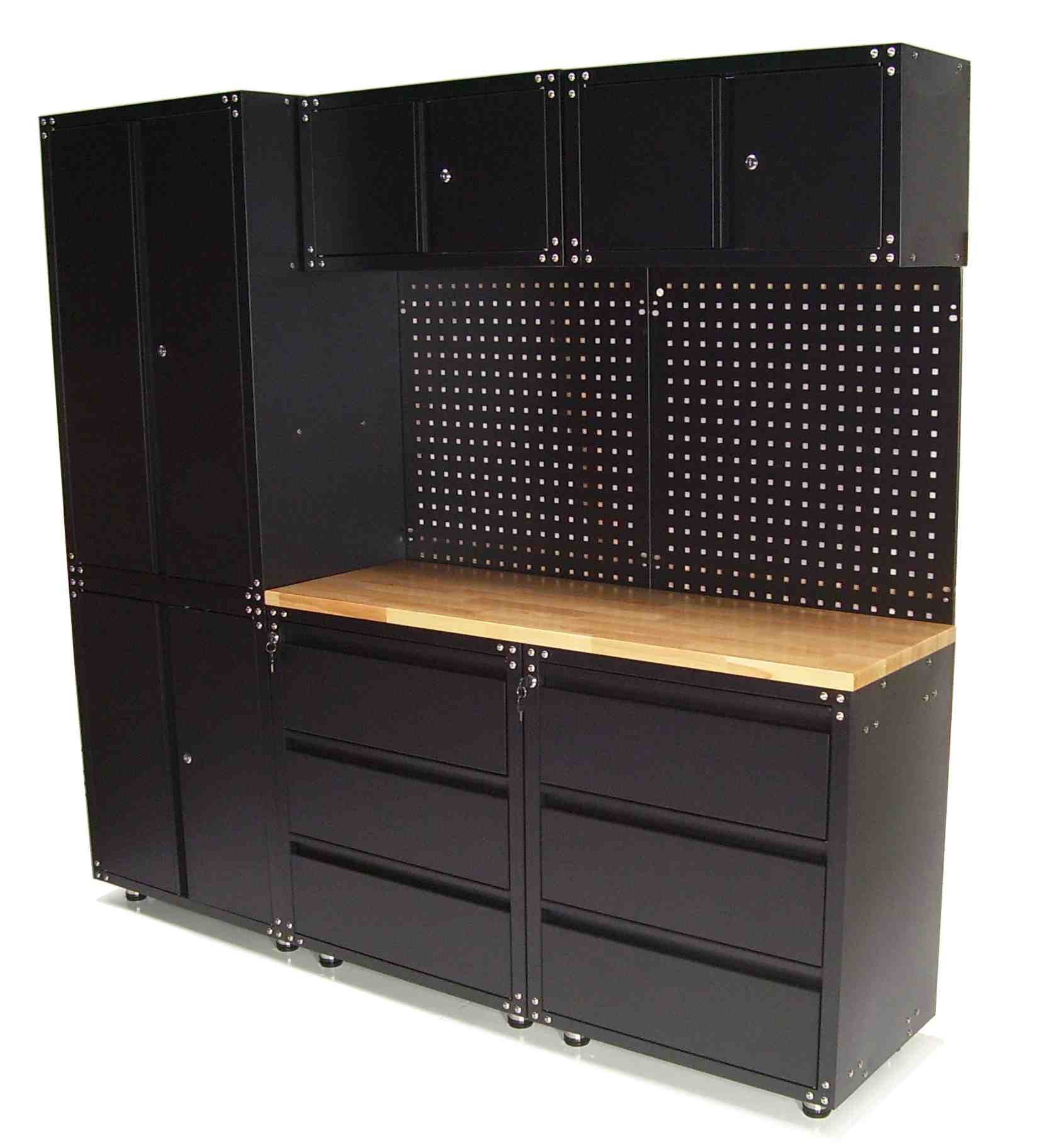 Apex Werkstatt-Set Werkstatt Schranksystem 9-teilig Werkstattschrank Werkbank 57064, (1-tlg)