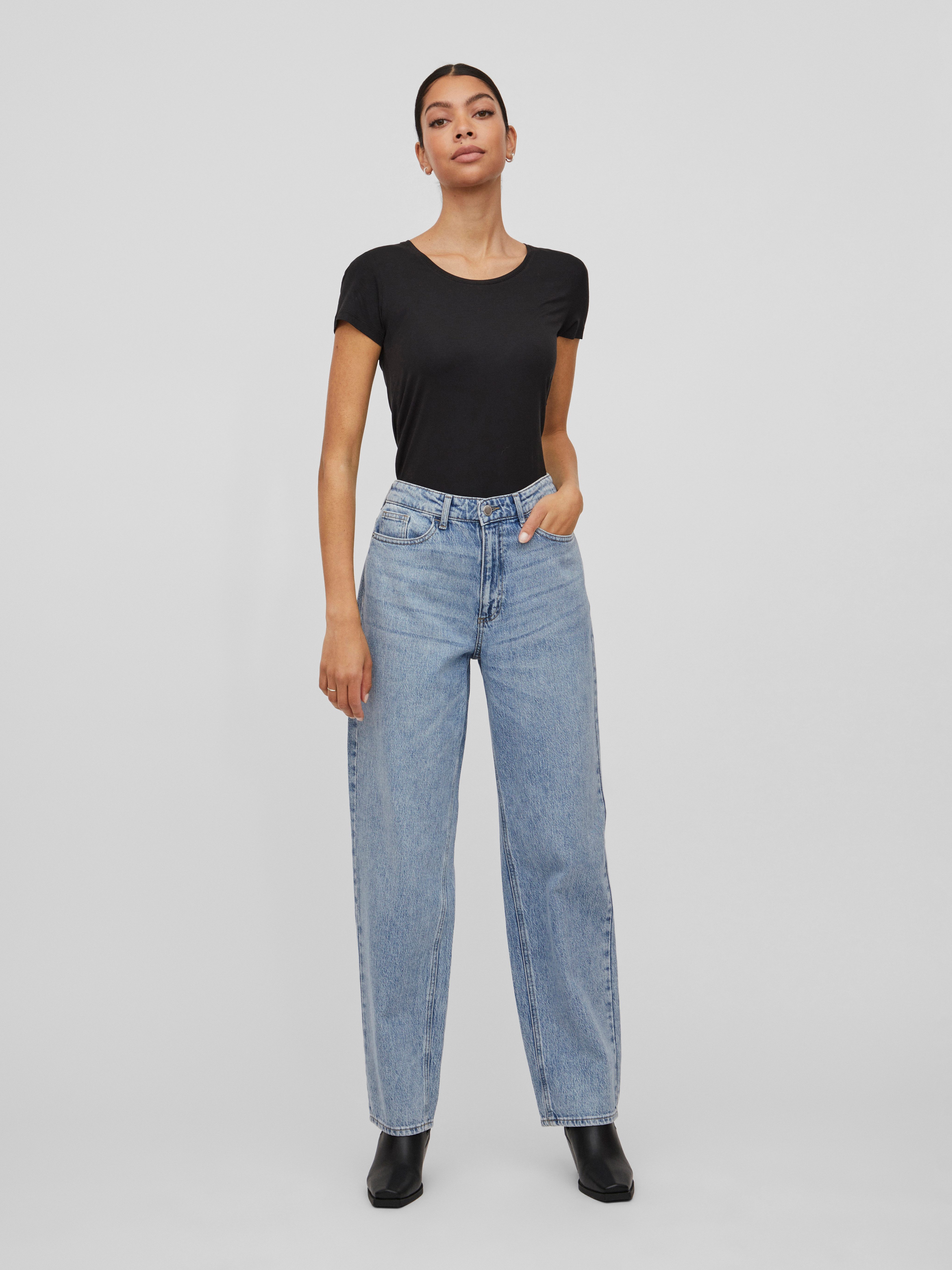 Vila High-waist-Jeans VIKELLY JAF HW STRAIGHT JEANS-NOOS Baumwollmischung