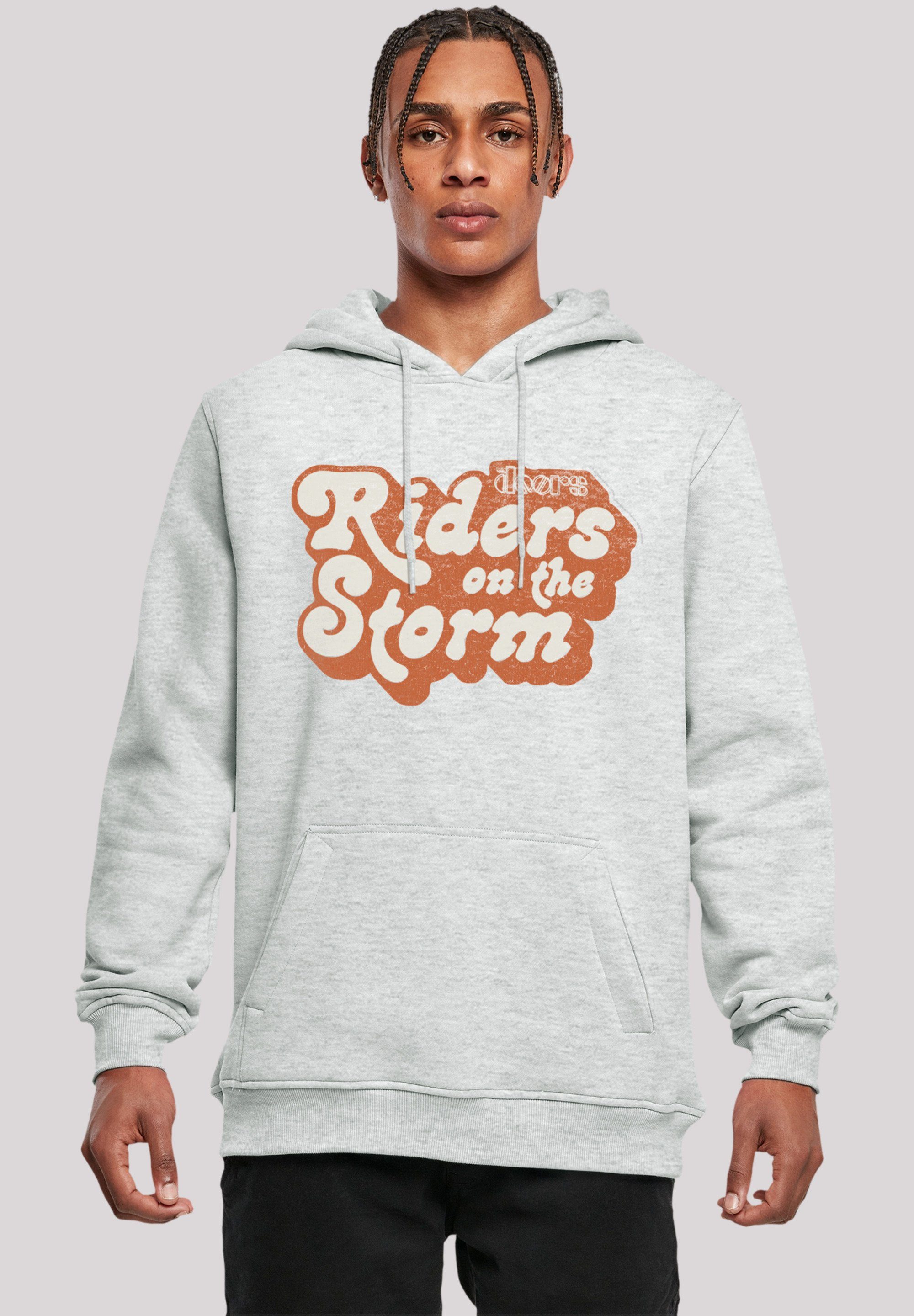 F4NT4STIC Hoodie The Doors Music Band Riders on the Storm Logo Premium Qualität, Band, Logo heather grey