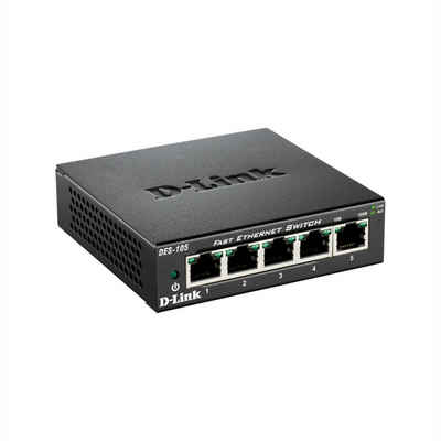 D-Link DES-105 5-Port Fast Ethernet Unmanaged Desktop Switch Netzwerk-Switch