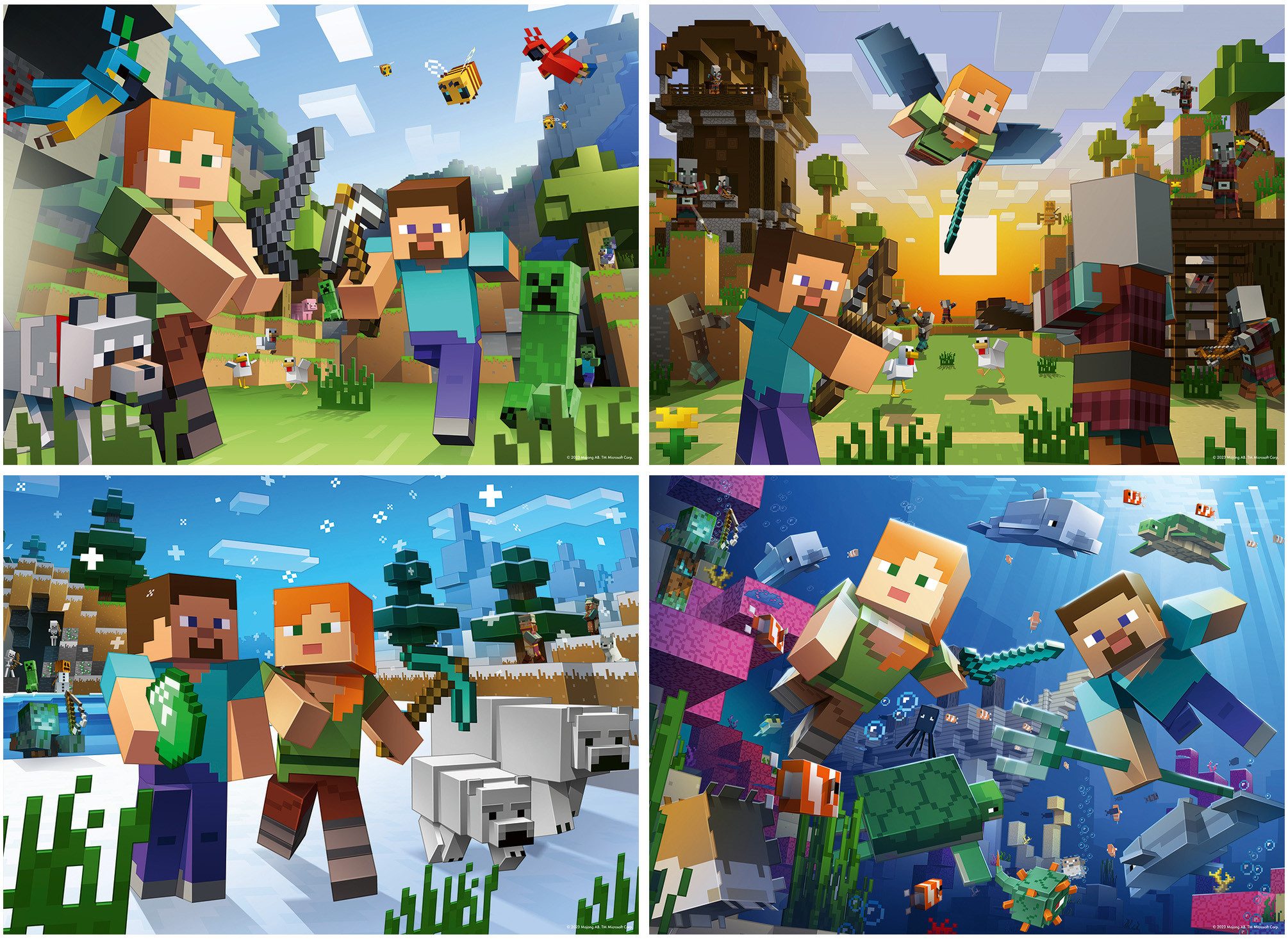 Ravensburger Puzzle Minecraft, Biome erforschen, 400 Puzzleteile, Made in Europe