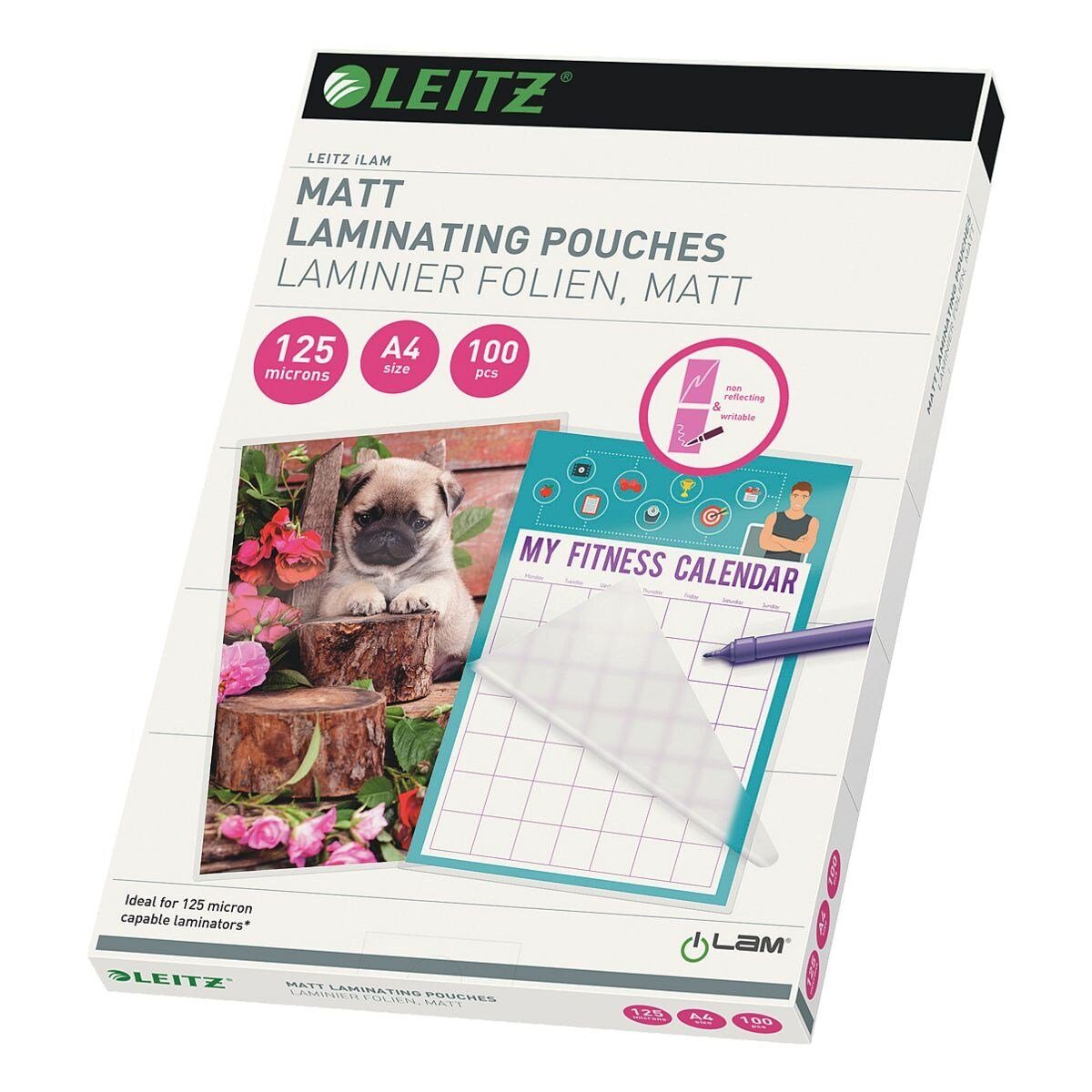 LEITZ Laminierfolie iLAM, A4, 125 mic, matt, beschriftbar