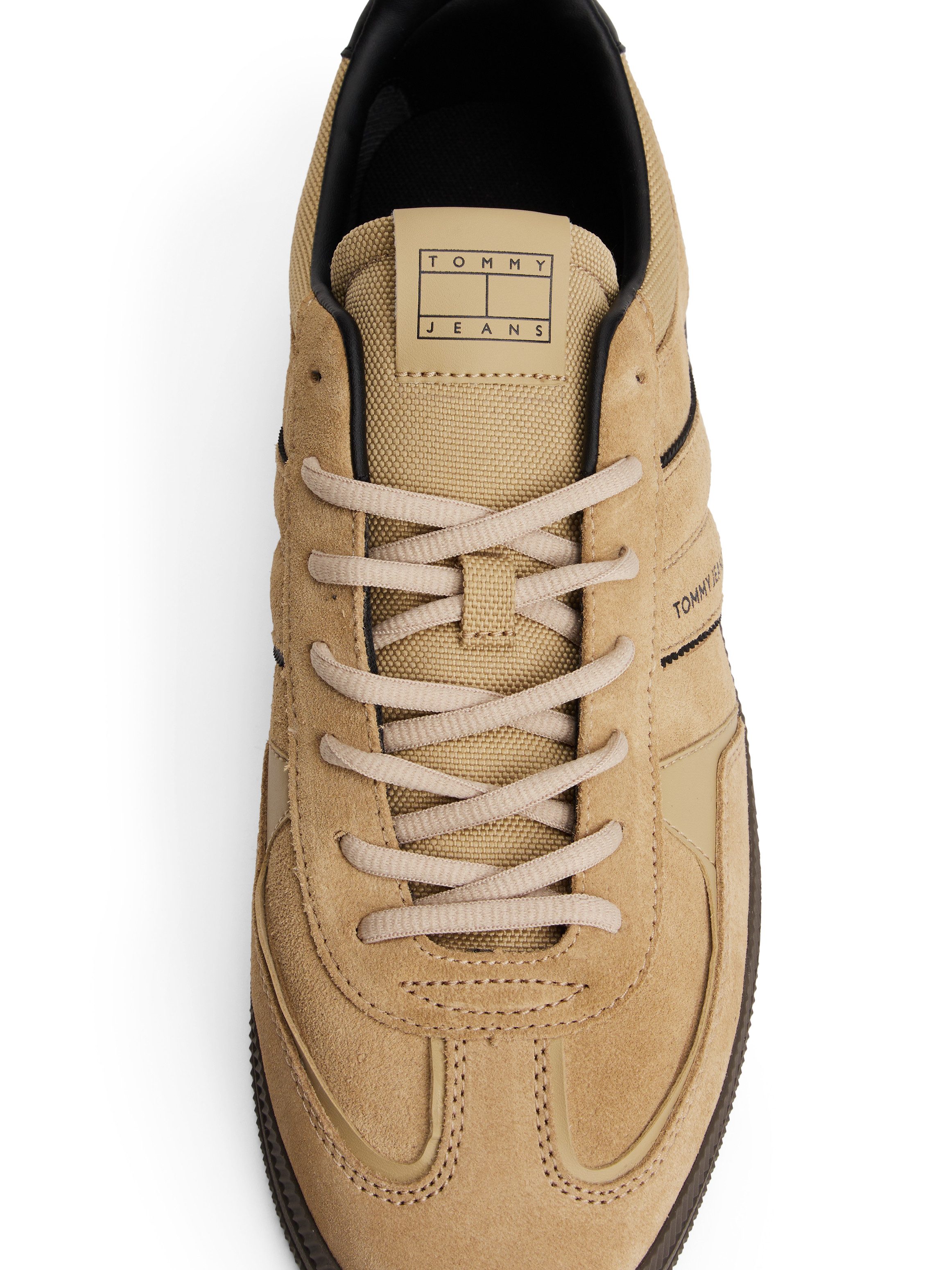 Tommy Jeans THE GREENWICH EDGE SUEDE Sneaker, Freizeitschuh, Halbschuh, Schnürer mit farblicher Pasepelierung