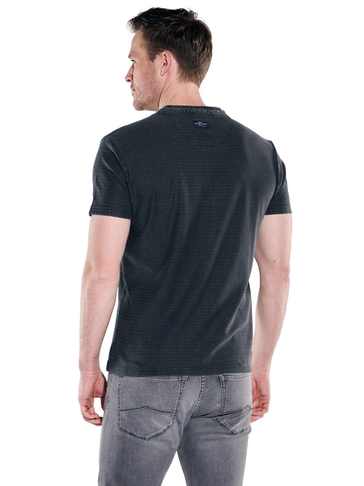 Engbers T-Shirt Herren Henley T-Shirt, Schwarz