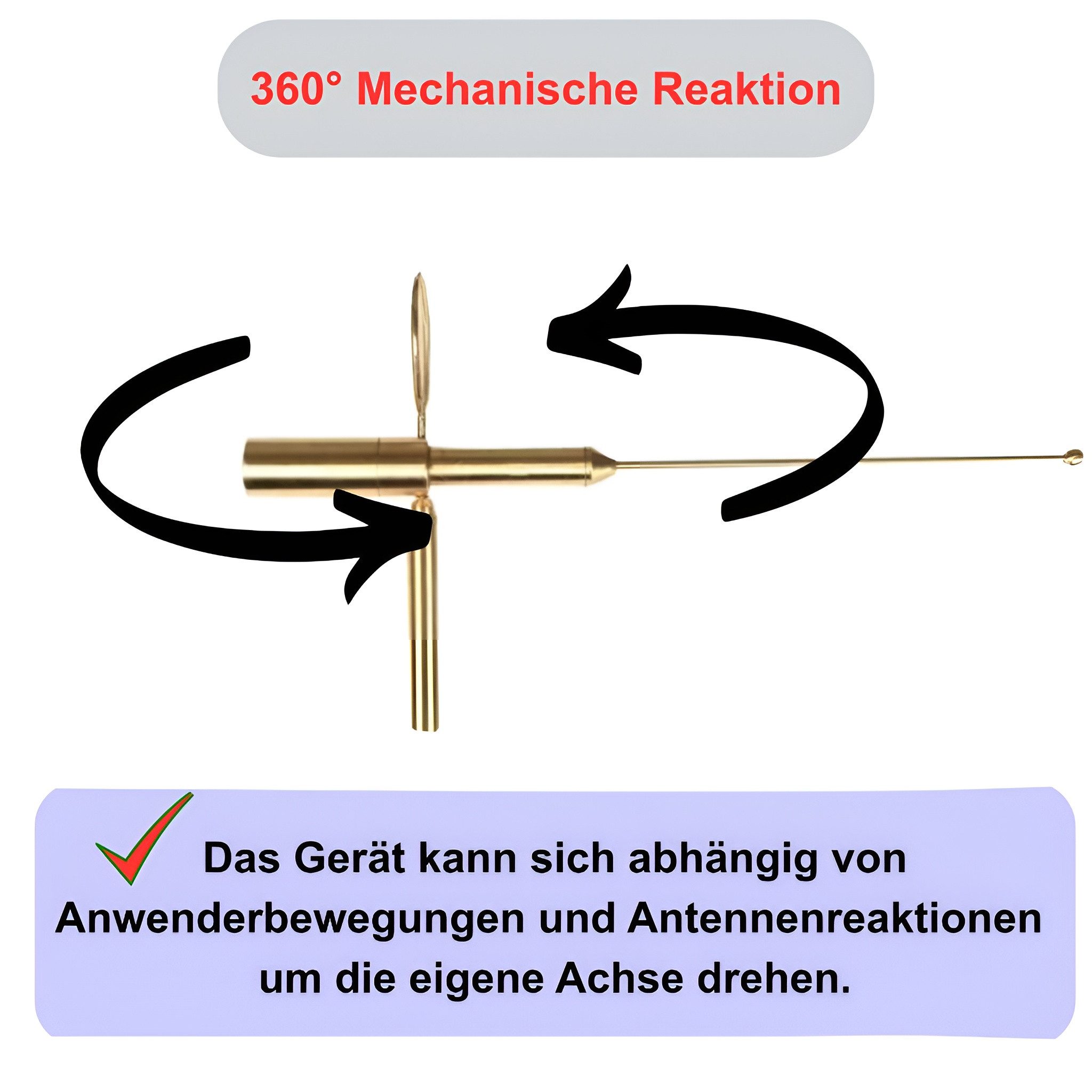 inovesis Metalldetektor Richtungsstab-Set – Outdoor-Hobby- und Beobachtungs-Experimentierset, Verschiedene Stufen ermöglichen das Beobachten der Antennenreaktionen.