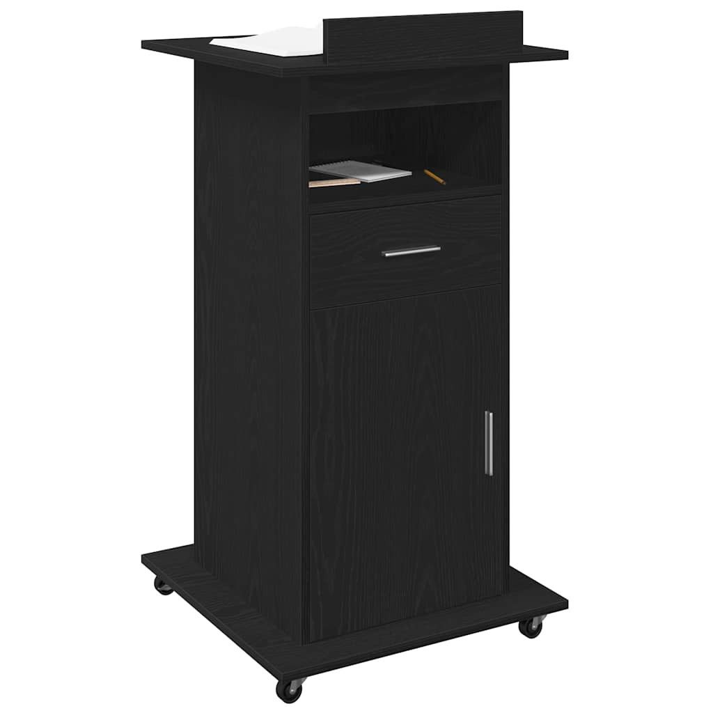 vidaXL Schreibtisch Podium mit Regal Schwarze günstig online kaufen