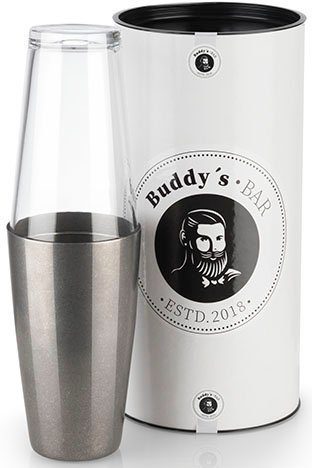 Buddy's Cocktail-Set Buddy´s Bar - Boston, (Set, 2-tlg), Shaker-Set: 1 Edelstahlbecher, 1 Glas