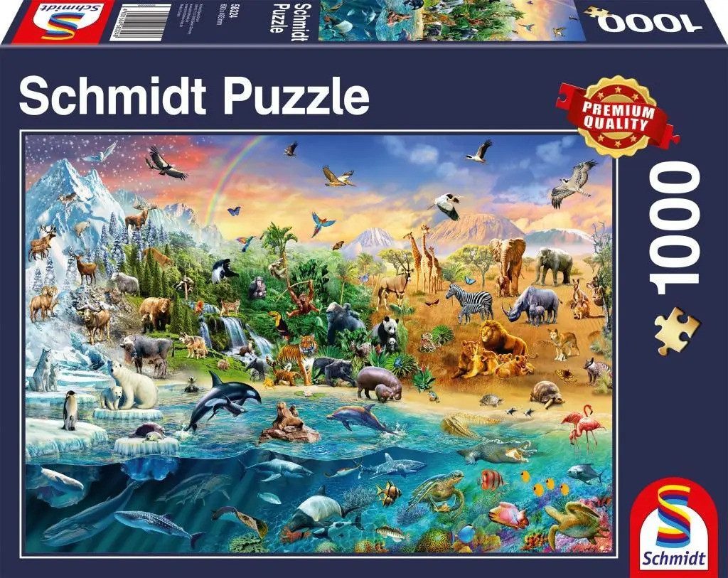 Schmidt Spiele Puzzle Die Welt der Tiere - Puzzle 1000 Teile, 1000 Puzzlete günstig online kaufen