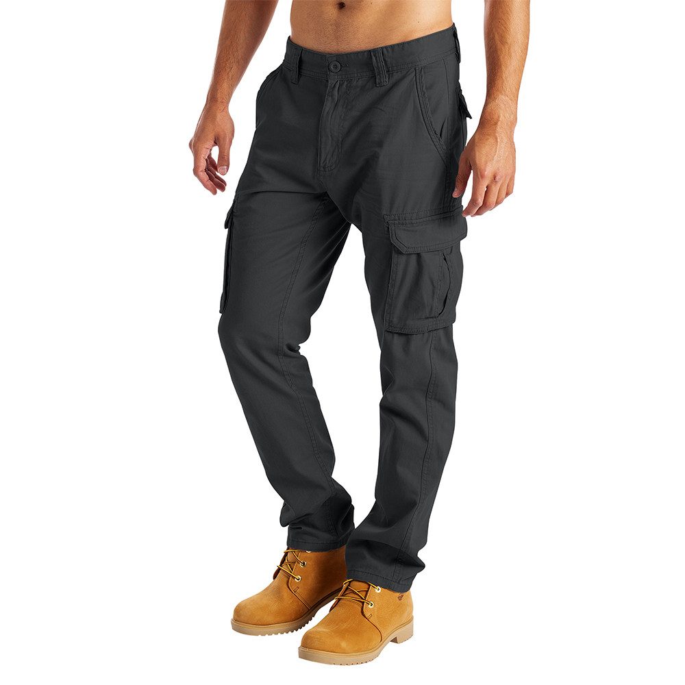 BlauerHafen Cargohose BlauerHafen Herren Cargo Hose 6 Taschen 100% Baumwolle Arbeitshose