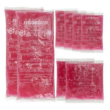 relaxdays Kalt-Warm-Kompresse Pinke Kühlpads im 8er Set